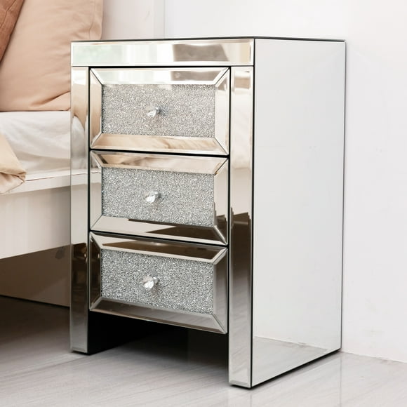 Silver Nightstands Com, Silver Dresser And Nightstand Set Of 20