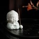 thumbnail image 3 of 3x Meditación Estatua de Buda Quemador de Soporte Decoración para el hogar Meditar Macarena Incensario de Buda, 3 of 8