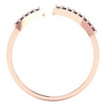 thumbnail image 4 of 0.2475 ctw Statement Anniversary Ring for Women | Round Cut Simulated Tanzanite | Hyperallergenic Solid 14K Rose Gold, 4 of 5