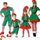 thumbnail image 1 of Disfraz de elfo de Navidad para adultos y niños, disfraz de Papá Noel, trajes de Cosplay, 1 of 3
