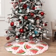thumbnail image 5 of Lsque Hand Drawn Watermelon Print Christmas Tree Skirt, Tree Skirt with Ties or Velcro, Perfect for Holiday Decorations, Halloween, and New Year-36", 5 of 7