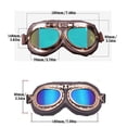thumbnail image 2 of Vintage Retro Motorcycle Goggles Windproof Anti-Dust Riding Glasses for Harley Cruiser Scooter Unisex Steampunk Style, 2 of 7
