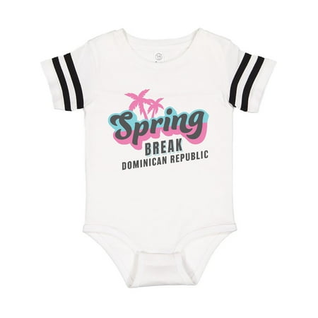 

Inktastic Spring Break Retro with Palm Trees Dominican Republic Gift Baby Boy or Baby Girl Bodysuit