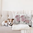 thumbnail image 4 of Ambesonne Rose Throw Pillow Cover 2 Pack, Old Roses Corsage Grunge, 20", Beige Rose Green, 4 of 7