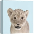 thumbnail image 3 of PixonSign Canvas Print Wall Art Lion Cub Portrait Animals Wildlife Photography Realism Rustic Colorful Multicolor Cool for Living Room, Bedroom, Office - 12"x12", 3 of 5