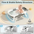 thumbnail image 6 of COOSEYA Bear Collapsible Baby Bathtub for Infants, Bath Tub with Cushion and Thermometer, for Newborn to Toddler Portable Travel Multifunctional Bathing 0-2 years (Gray), 6 of 8