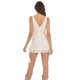 thumbnail image 4 of Lucakuins Vestido de verano para mujer, sin mangas, cuello en V profundo, con volantes y dobladillo dividido Lucakuins moda, 4 of 5