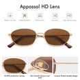 thumbnail image 5 of Gafas de Sol Ovaladas Retro Pequeñas Appassal AP3716 Dorado/Marrón, 5 of 5