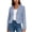 Blue, variant on Women Open Front Blazers 2026 Spring Business Casual Long Sleeve Suit Jackets with Pockets Work Lapel 2 Button Coats With Pockets Pink 2XL