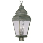Livex Lighting - Exeter - 3 Light Outdoor Post Top Lantern in Farmhouse Style -