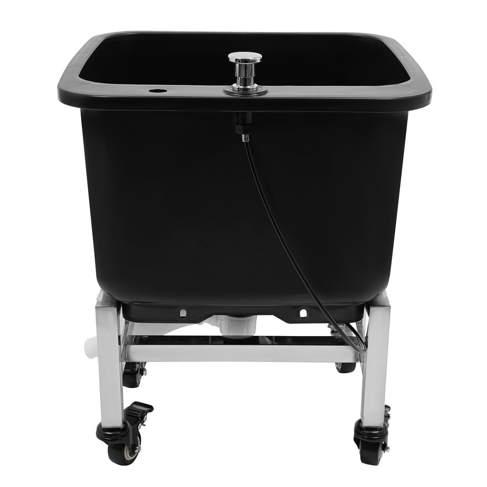 Freestanding Utility Sink Laundry Tub with Smooth Edges, Pop-Up Drain, Raised Bottom for Ventilation, and 4&nbsp; Wheels for Convenient Mobility