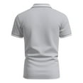 thumbnail image 6 of ohmzyzo Men's Polo Shirts Casual Short Sleeve Business Golf Shirts Moisture Wicking Athletic Polo Shirts Gray XXL, 6 of 9