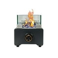 thumbnail image 2 of 28-inch Table Top Gas Fire Pit, 40,000 BTU Tabletop Propane Fire Pit Portable Fireplace for Patio, Outdoor w/Wind Glass Shield, Glass Rocks, Carbon Gray, 2 of 8