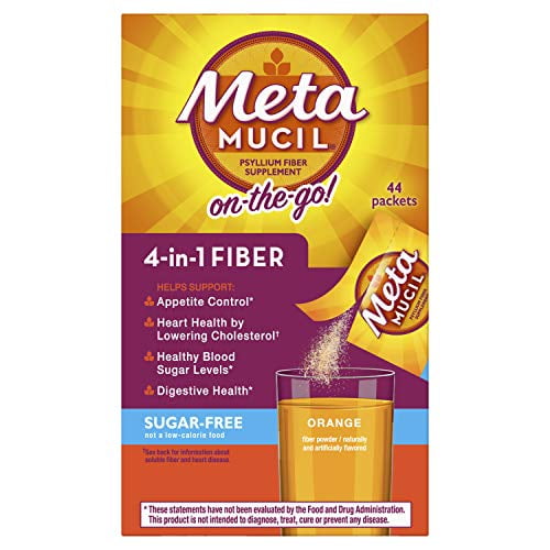 Metamucil Fiber, 4in1 Psyllium Fiber Supplement, SugarFree Powder