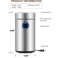 thumbnail image 2 of Electric Coffee Grinder Dried Spice Grinder, Transparent Window and Stainless Steel Flat Blade Coffee Grinding Easy Touch, 2 of 8