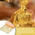 thumbnail image 4 of Uxcell 25 Pcs Hojas de Oro Variegadas de 5.5" x 5.5" Hojas de Foil Imitación para Manualidades, Marcos de Fotos, Uñas y Decoración de Artes DIY, Raya Marrón, Patrón Enrollado de Oro, 4 of 6
