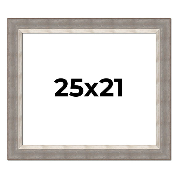 25x21 Frame Grey Real Wood Picture Frame Width 2.75 Inches | Interior Frame Depth 0.5 Inches |
