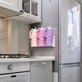 thumbnail image 3 of Sorbus Magnetic Cup Holder Organizer– 3-Cup Water Bottle & Tumbler Rack for Fridge, Wall, or Oven – Adjustable Mount with Adhesive or Screws – White (2 Pack), 3 of 9