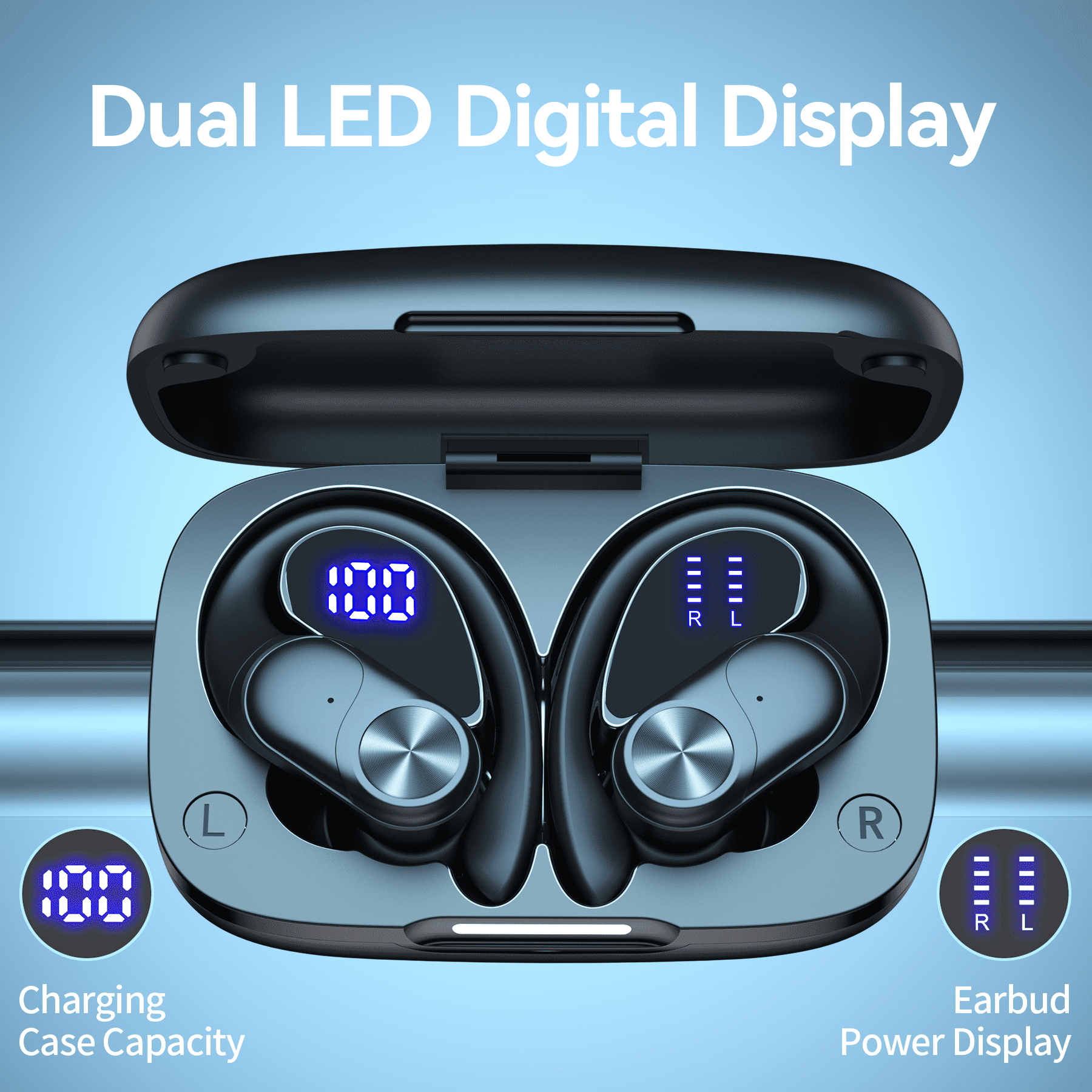 VEAT00L V6 Bluetooth Headphones, 88H Playtime, IPX7