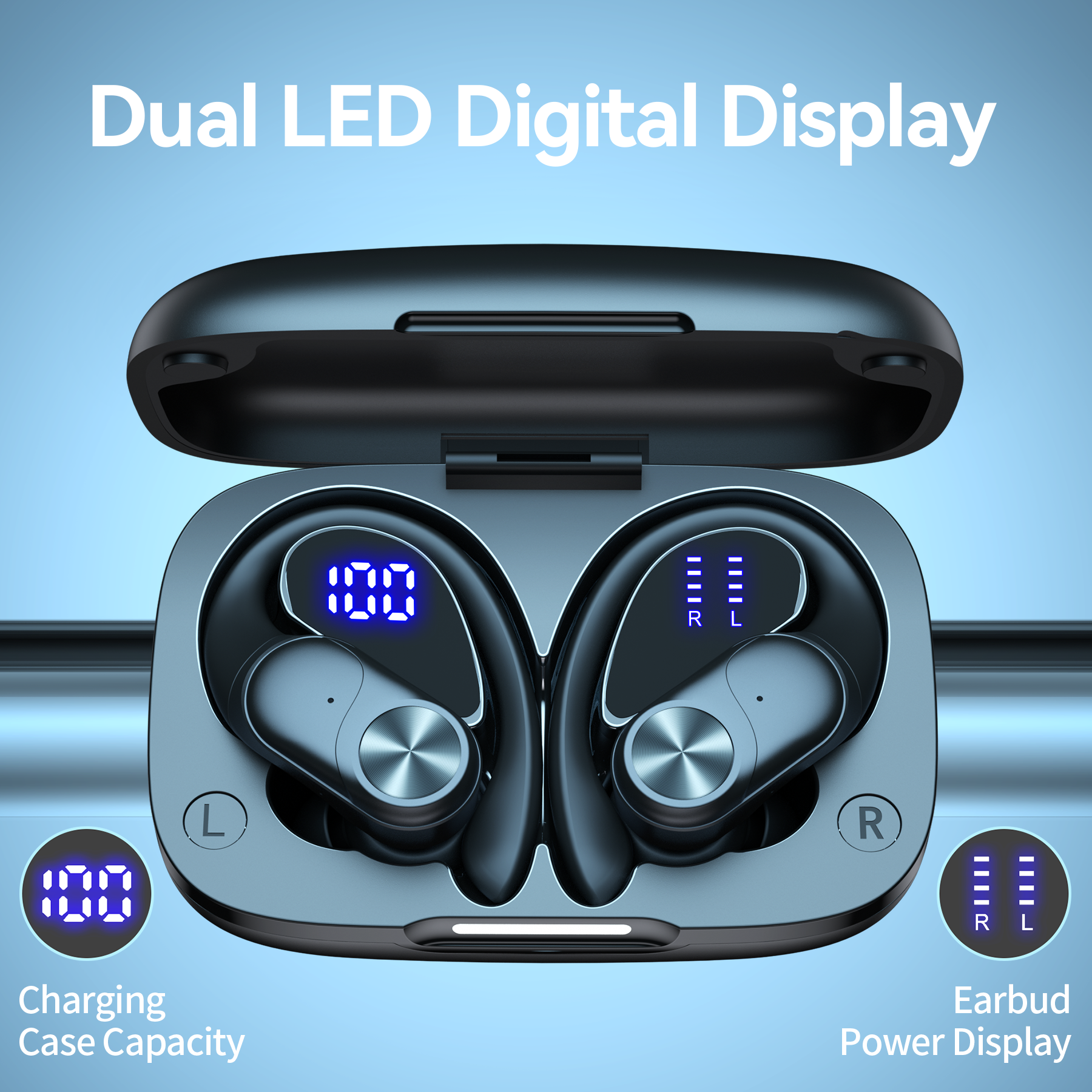 VEAT00L V6 Bluetooth Earbuds with 88Hr Playback, IPX7 Waterproof photo 6