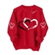 thumbnail image 2 of Xuyuer Valentines Day Shirts Women Valentine Crewneck Sweatshirts Love Heart Sweatshirt Valentine's Long Sleeve Tops Printed Sweatshirt Casual Loose Vintage Graphic Pullover Tops, 2 of 7