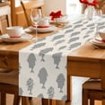 thumbnail image 5 of Abstract Art Fish Grey Table Runner - 108 Inch Long Coastal Ocean Summer Linen Texture Cotton and Linen Blended Dress Scarves Farmhouse Table Runner for Kitchen Dining, Coffee Table, 13" x 108", 5 of 8
