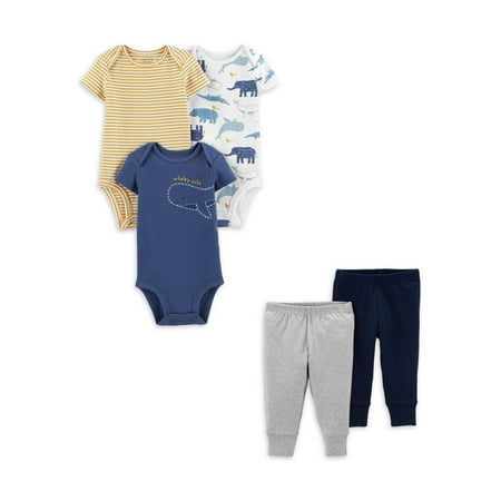 

Carter s Child of Mine Baby Boys Bodysuit & Pants Outfit Set 5-Piece Preemie-24 Months