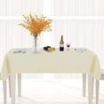 thumbnail image 2 of Clear Plastic Tablecloth x Vinyl PVC Rectangle Table Cloth Protector Oil Spill Proof Wipe Clean Table Cover for Dining Table Parties & Camping Crystal Clear, 2 of 7