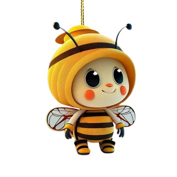 Utoimkio Cute Bee Pendants Christmas Ornaments 2024 Christmas Tree Decorations Pendant Christmas Tree Ornaments,Acrylic Xmas Tree Hanging Decor Party Supplies