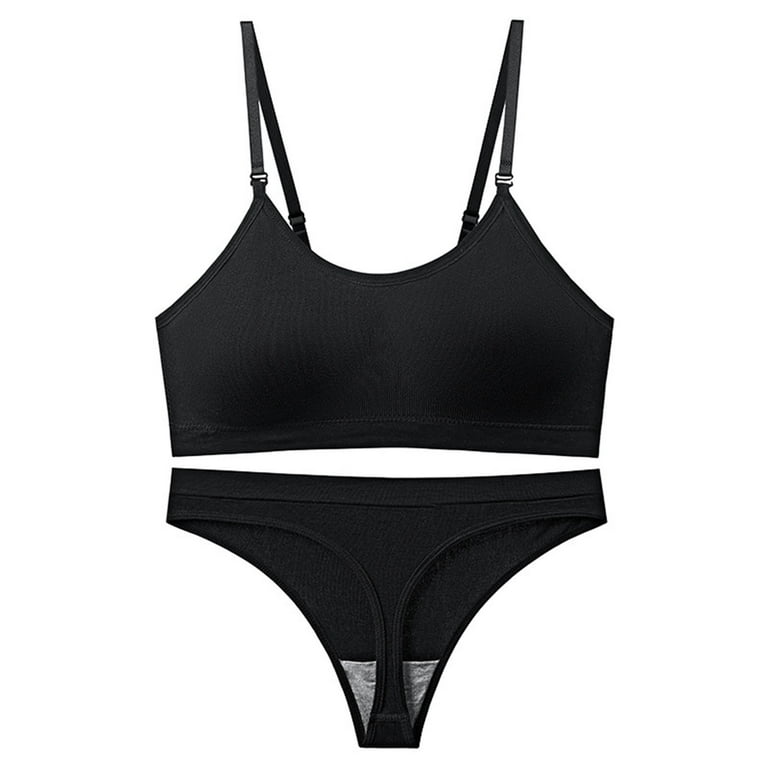 SweatyRocks Women's Push Up Longline Bra and High Waist Panty 2 Piece  Lingerie Set Black S at  Women's Clothing store