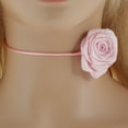 thumbnail image 2 of Unique Bargains 1 Pc Adjustable Choker Necklace Fashion Rose Delicate Floral Wristband for Women Pink, 2 of 6