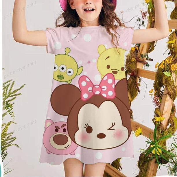 Vestido de Minnie Mouse de Disney, vestidos infantiles elegantes para niñas, cumpleaños, Pascua, Cosplay, disfraz de chico, ropa para niñas pequeñas, 4T Gao Jinjia LED