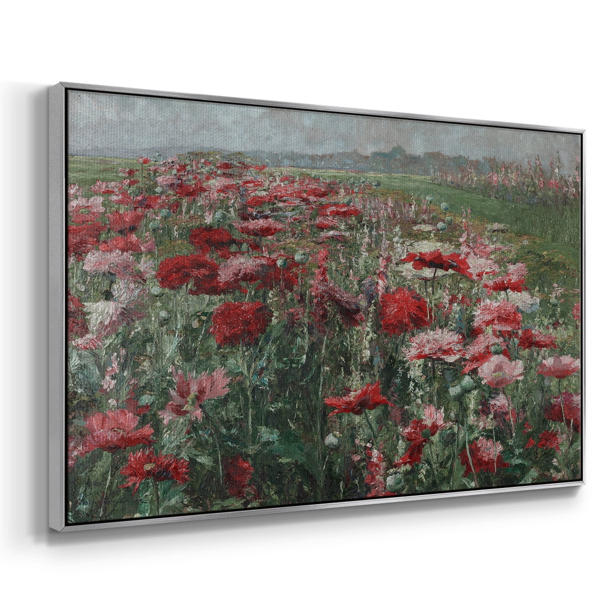 Vintage Botanical Print-XC By Wexford Home Framed in Silver Wood Gallery Wrapped Canvas 17 in. x 25 in.