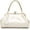White, variant on CoCopeaunts Women Retro Top Handle Handbag Kiss Lock Shoulder Bag Clutch Purse with Adjustable Strap Evening Crossbody Wallet