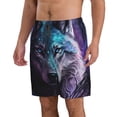 thumbnail image 2 of Balery Purple Sky Wolf Traje de Baño Estilo Hawaiano para Hombre, Shorts de Secado Rápido con Bolsillos-Large, 2 of 6