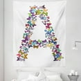 thumbnail image 1 of Letter a Tapestry, First Letter of Alphabet in Butterfly Form NatureBC Multiple Colors, Fabric Wall Hanging Decor for Bedroom Living Room Dorm, 5 Sizes, Multicolor, by Ambesonne, 1 of 1