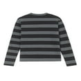 thumbnail image 2 of Chemise Basique en Tricot pour Femmes Automne Décontractée Gris Noir Rayé Manches Longues Col Club Mode Urbaine, 2 of 6