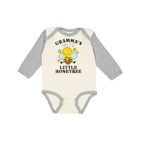 

Inktastic Cute Bee Gramma s Little Honeybee with Stars Gift Baby Boy or Baby Girl Long Sleeve Bodysuit