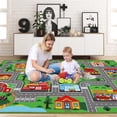 thumbnail image 5 of Kids Carpet Playmat Rug 118"x78.74", Car Rug for Kids Cars, Non-Slip Town City Road Map Kids Rug for Playroom Bedroom Boys, Kids Car Mat Road Rug, Track Rug Car Play Rug for Kids, 5 of 8