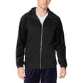 thumbnail image 3 of Ideology Men’s Velour Chevron Zip Hoodies, Deep Black, Large, 3 of 3