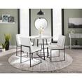 thumbnail image 4 of LumiSource Black Steel, White PU High Back Fuji Dining Chair - Set of 2, 4 of 11