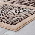 thumbnail image 5 of Allstar Brown / Beige Dots Square Animal Prints Design Modern Geometric Area Rug (5' 2" x 7' 2"), 5 of 7