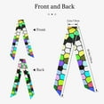 thumbnail image 2 of Cauagu Colorful Tie Dye Stained Glass Pattern Scarf for Women,Neck Scarf Women's Wrap Scarf Head Shawl Long Scarf Accessory Scarf Fall Gift, 2 of 6