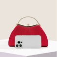 thumbnail image 3 of Bolso De Embrague De Noche Bolso de mano de noche para mujer, bolso de mensajero con cadena de diamantes de imitación, bolso brillante (rojo, 3 of 7