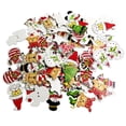 thumbnail image 1 of jifeng 100x Cute Christmas Wooden Button 2-Holes Scrapbooking Card Making DIY Craft, 1 of 7