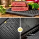 thumbnail image 3 of Plancha de Hierro Fundido 2 en 1 Reversible - Comal Liso y Parrilla Acanalada para Estufas de Gas, Con Pretratada Antiadherente y Mango, Ideal para Asar, Cocinar Tortillas y Camping, 3 of 4
