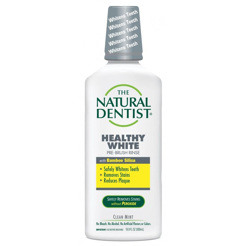 The Natural Dentist Healthy White PreBrush Rinse, Clean Mint, 16.9
