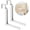 White, variant on PETGLE Over-the-Door Folding Clothes Hanger. Compact collapsible design saves space. Portable dual fold hook rack, ideal for laundry rooms and small indoor areas. 1 pack.
