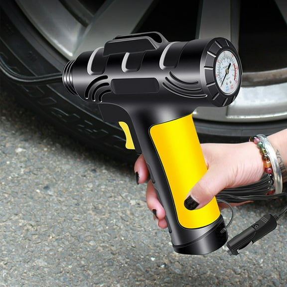 Kraoden Car Mounted Wireless Pump for Tires Portable Electric Car Tire Pump Wireless Blast Pump with Pressure Gauge