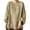 Khaki, variant on Women Cotton Linen Blouse Seven Eighth Sleeve Loose Casual Top